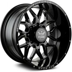 20x10 20x12 FORCE F32 BLK N MILLED 8X165 8X170 6X139 6X139