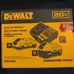 FIRM! Brand New DeWalt Battery Starter Kit With 6.0 4.0 And Charger!!! Read Listing Please 
