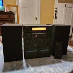 Vintage 1992 Rare Optimus System 620 Compact 6 Disc AM/FM Radio & Cassette Tape Stereo Music System With Remote 