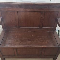 Antique wood bench 