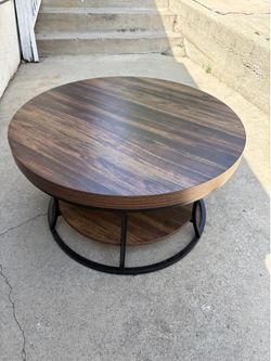 Wooden round table