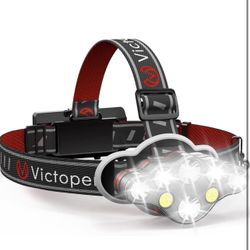 Headlamp—Rechargeable —8 LED 18000 High Lumen Bright -brand new
