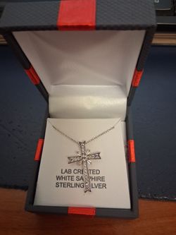 Sterling silver cross necklace