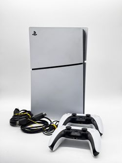 Sony PlayStation 5 Slim Digital CFI-2115 825GB White w/ 2 Controllers