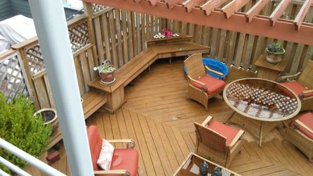 Decks, bars, fens and pergolas