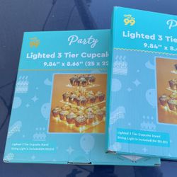 Party Lighted 3 Tier Cup Cake Stand