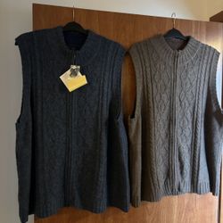 Vintage Denim & Co.; Set Of Two Sleeveless Sweater Vest 3XL