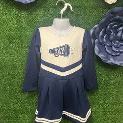 Carters “yay” Cheerleader Navy Blue Dress Size 4 Toddler