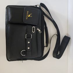 Mens Leather Crossbody Messenger Shoulder Bag