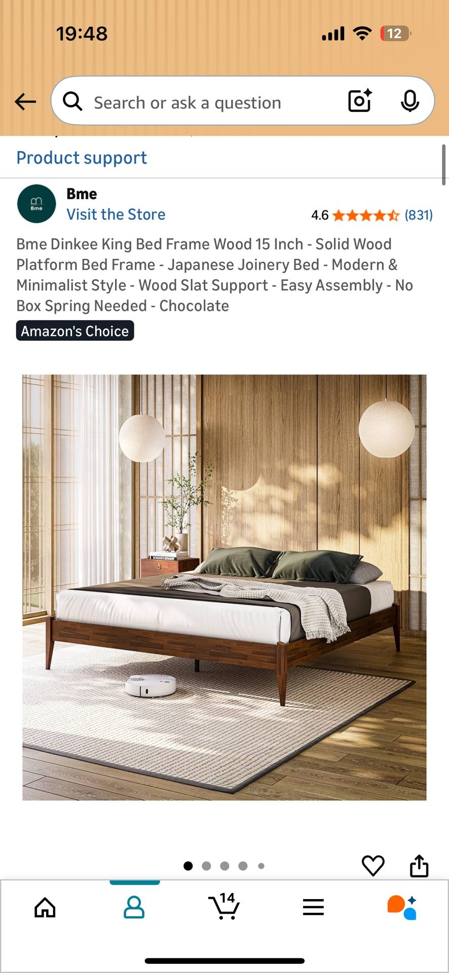 $100 mid century modern bed frame