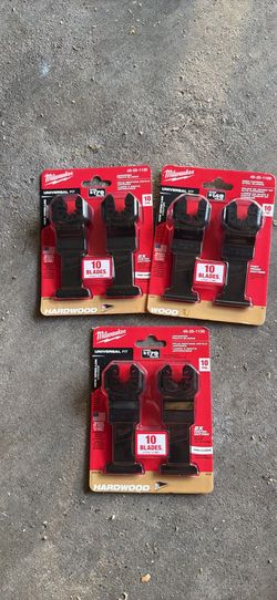 Milwaukee Oscillating Multi-Tool Blades – New in Package wood and hardwood $180