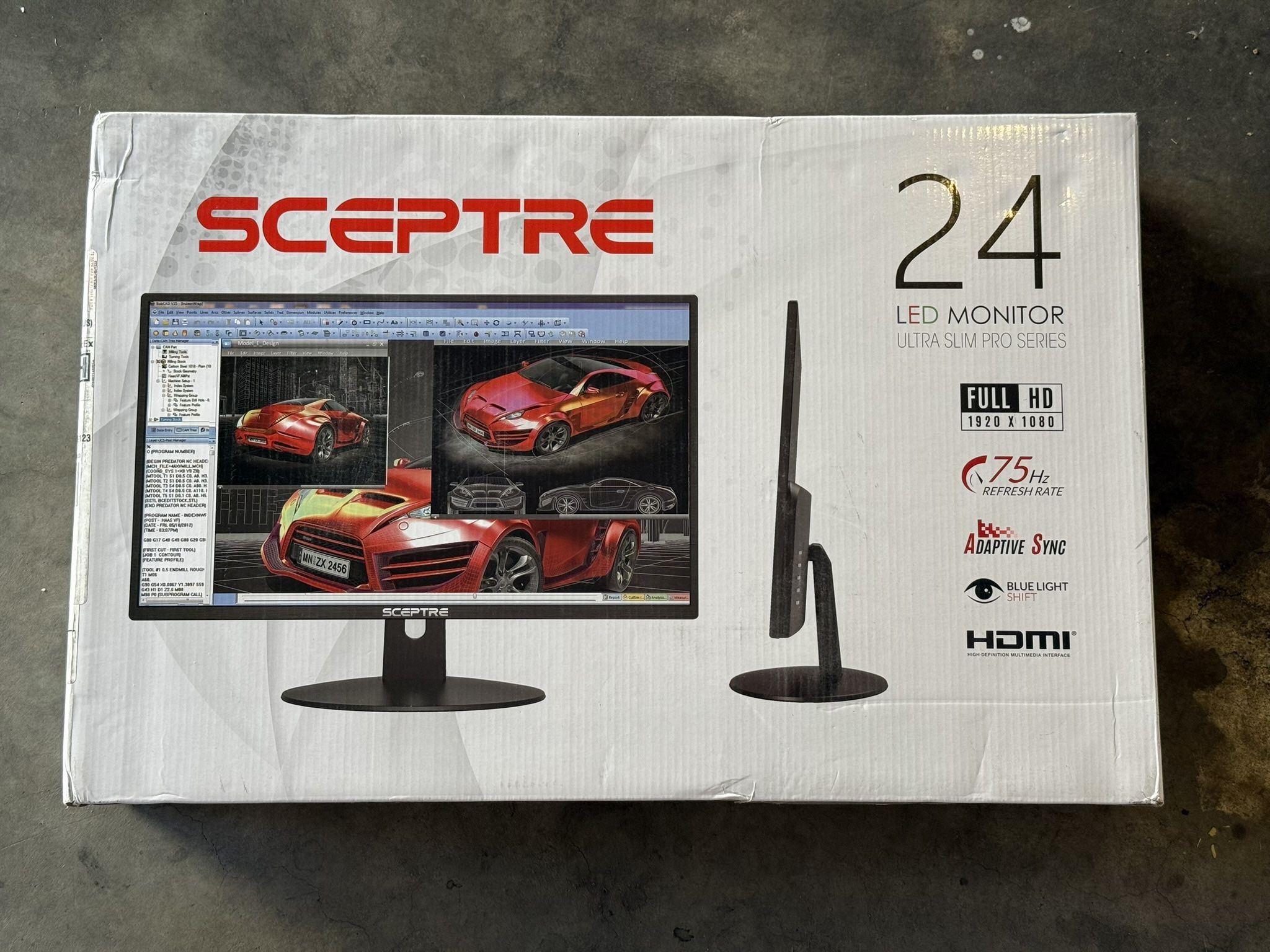 24” LED Monitor 1080p Sceptre Ultra Thin