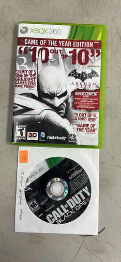 Qty 2 Xbox 360 Games Bundle – Batman Arkham City & Call of Duty Black Ops II