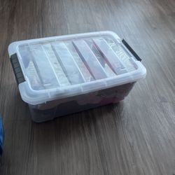 8 Pc Plastic Buckle Up Storage Containers 12.9qt