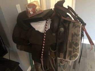Western saddles.