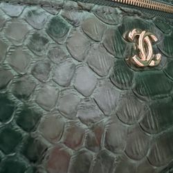 Chanel Vanity Case To Die For Water Snake Leather Golden Hardware 