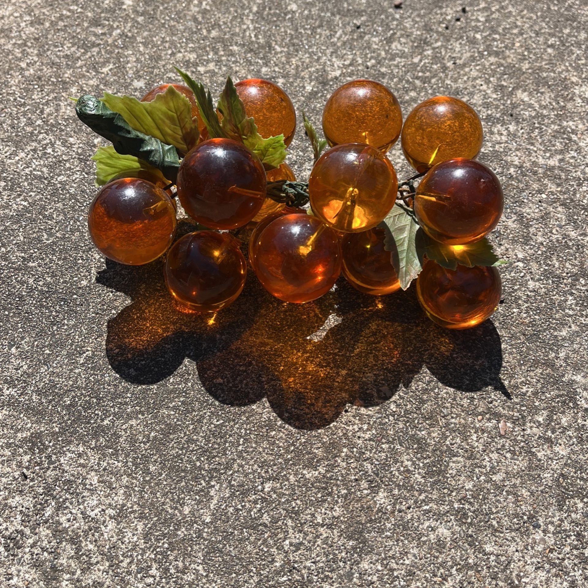 Amber Glass Grapes
