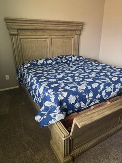 King Size Wood Bed Frame with Storage
