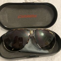 Carrera Aviator Sunglasses with Gradient Lenses Gold & tortoise