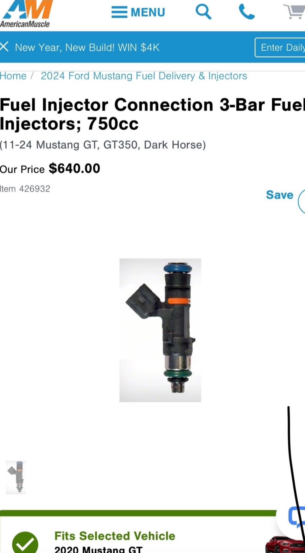 Mustang Injectors 11-24