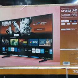55" Screen Led Smart 4k By Samsung Crystal Ultra HDTV.  1 Year Warranty 