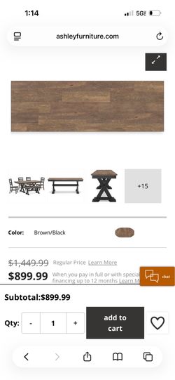 Extendable Dining Room Table (black/brown)