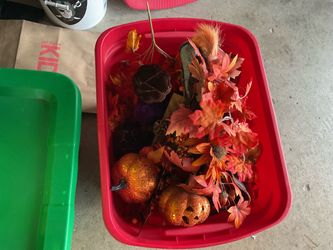 Box full of fall decor $25