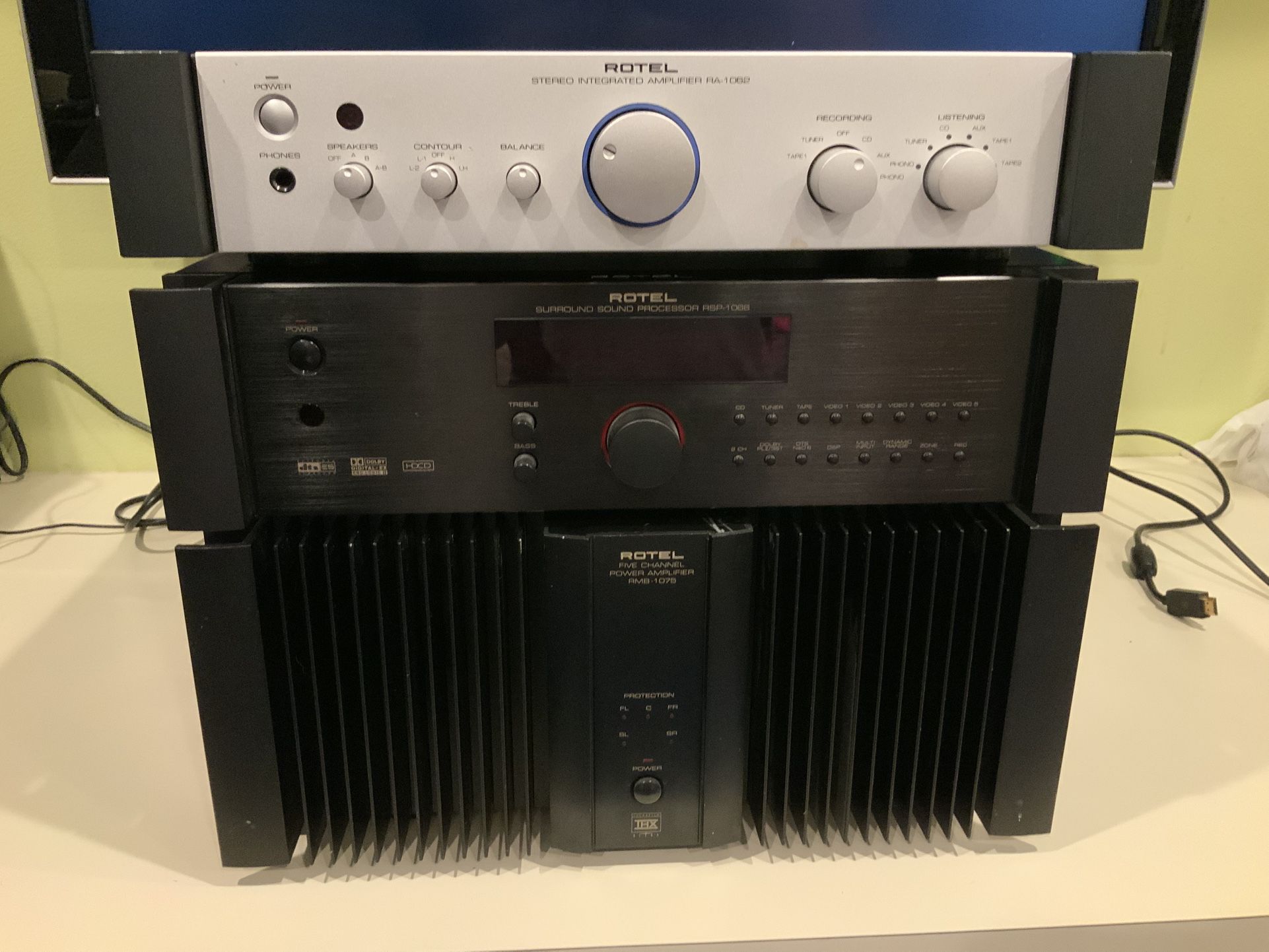 Rotel Integrated Stereo, Amplifier and Surround Sound Stack