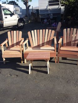 Handmade Wooden patio furniture always new always available delivery available