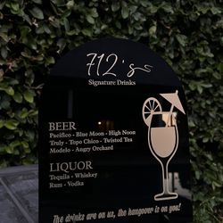Acrylic Bar Menu Sign