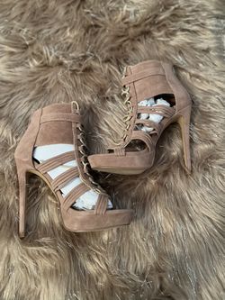 Tan Lace Up Booties 