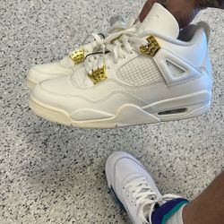Air Jordan 4 Wmns Sz 12 METALLIC GOLD