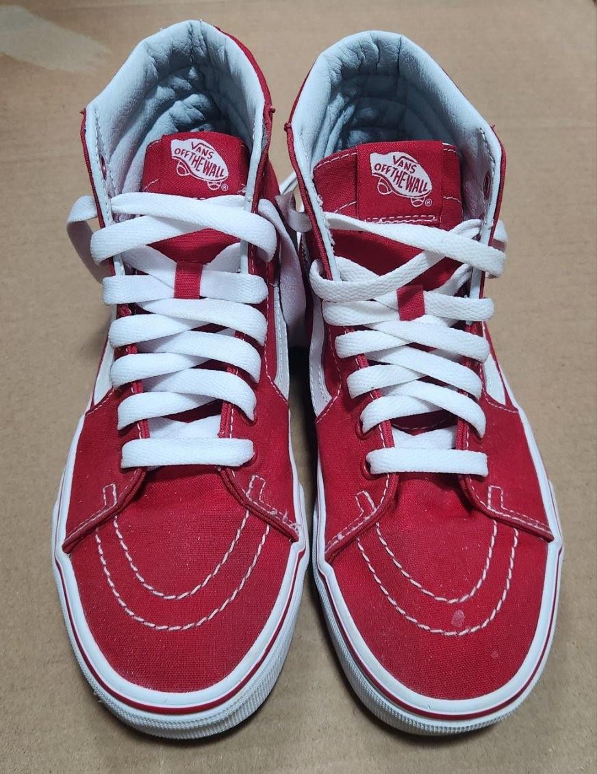 Red High Top Vans Perfect Condition
