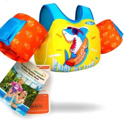 Puddle Float Jumper 20-30 Pounds, Toddler Swim Vest for 18Months-2Years Old, Pool Floats with Swimming Arm Floaties Swim Jacket with Water Wings for K