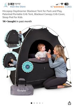 Hiccapop day dreamer pop up tent for pack and play