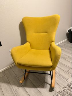 Yellow rocking chair
