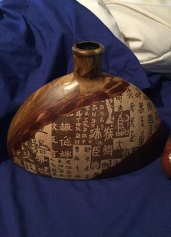 Vase with Asian theme