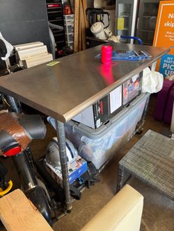 2 tier Stainless Steel rolling table