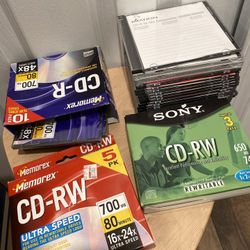 Lot of 30 CD-RW , CD-R , Memorex , Sony