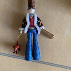 Christmas Ornament Women With Dog