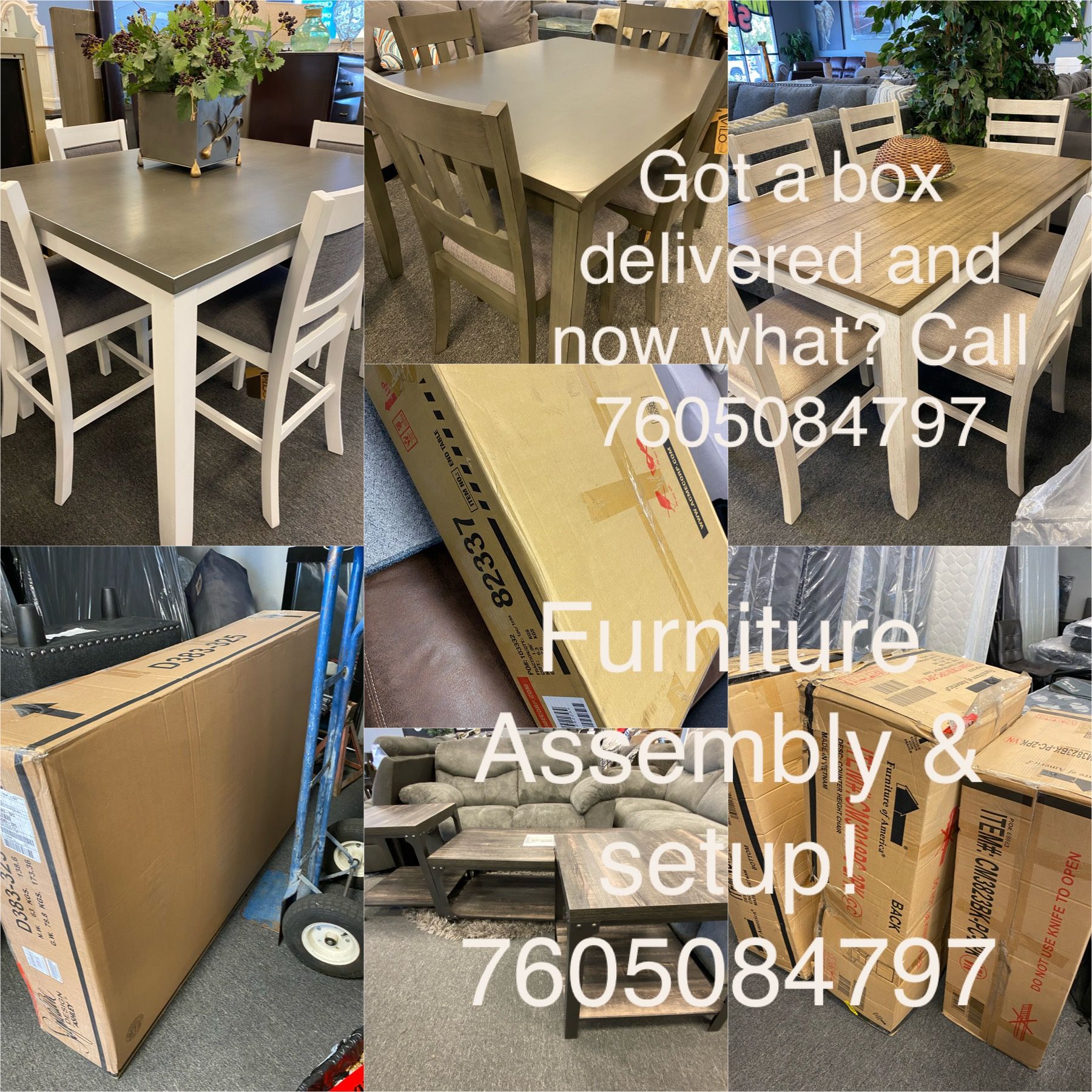 New Furniture Install Assembly And Delivery Barstools Chairs Beds Desks Etc Tv Stands.