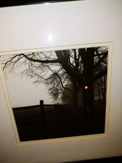 Framed photo black and white