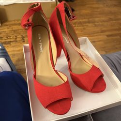 Sun + Stone Peep-toe Platform Pumps - Size 11 Medium