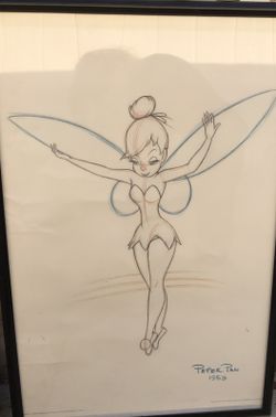 Tinker bell framed art