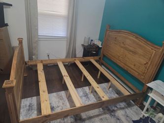Wood bed frame