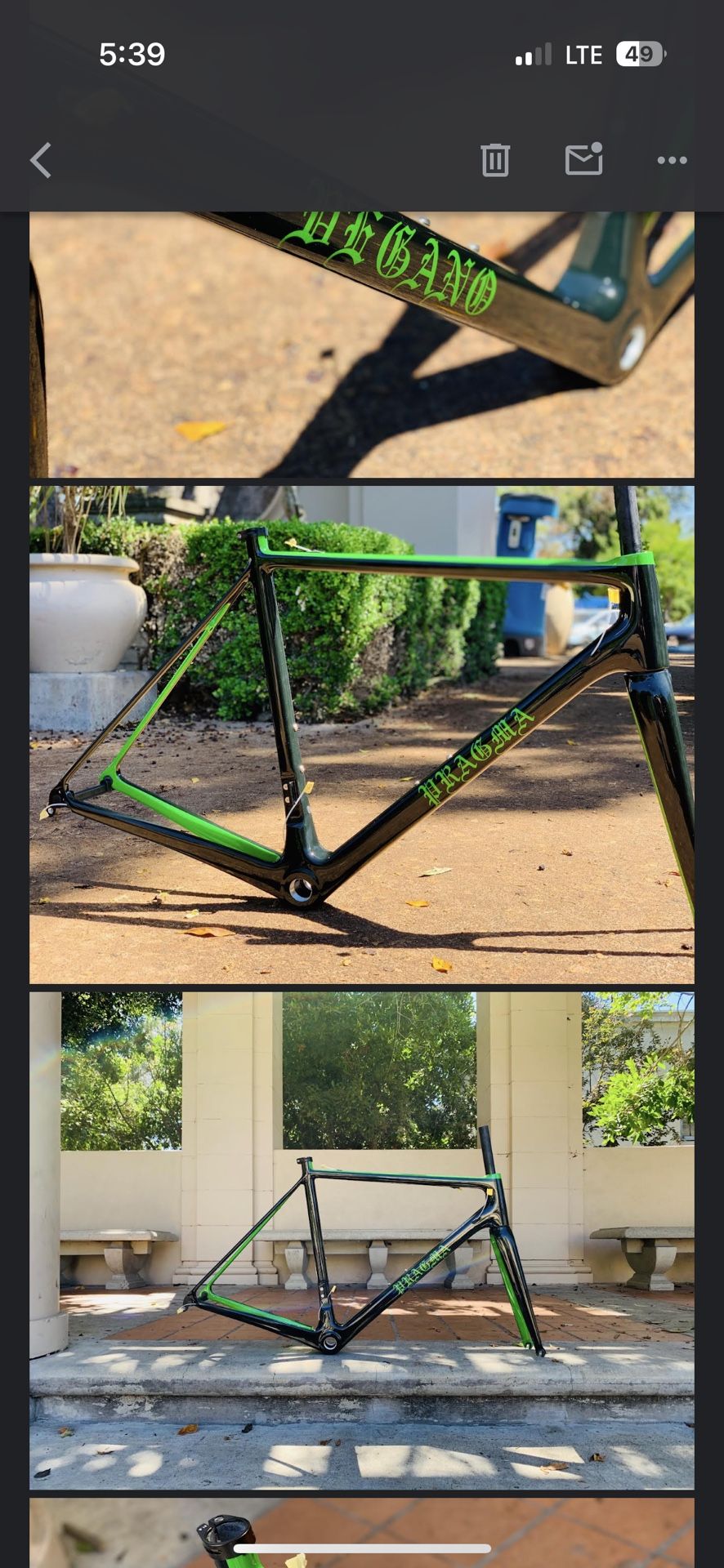 Pragma Carbon Bike Frame With Carbon Fork And Seat Post