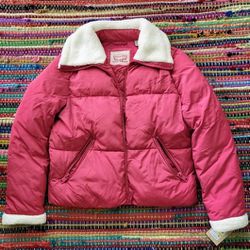Levi's Pink Puffer Jacket Medium