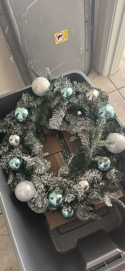 2 Blue/Silver Wreaths
