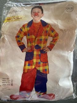 Funny Fashion Kids Clown Costume Large 12-14