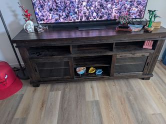 Solid wood TV stand